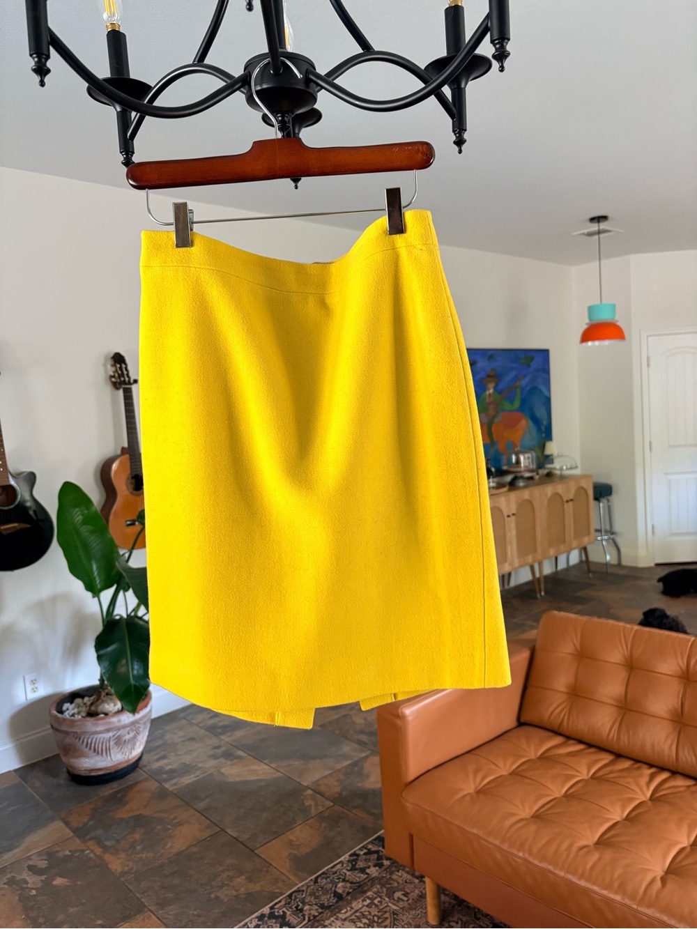 J.Crew The Pencil Skirt Vibrant Yellow Size 4